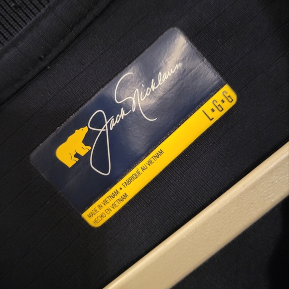 Jack Nicklaus Golf Polo Size Large Mens Shirt Blue Collared Golf POLO YLLW LOGO - Picture 3 of 5